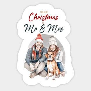 Our First Christmas as Mr and Mrs Sticker